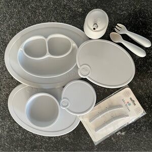 EzPz Baby Silicone Feeding Set - PEWTER